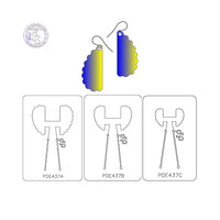 PANCAKE DIE PDE437 EARRINGS LEFT & RIGHT