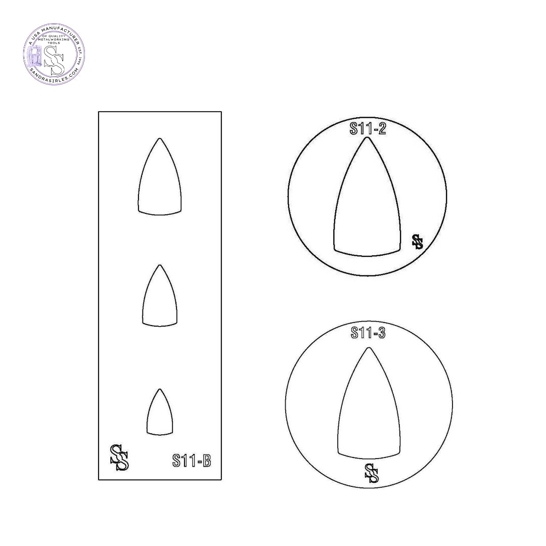 SILHOUETTE DIE S11 SHAPE 16 ELONGATED TRIANGLE