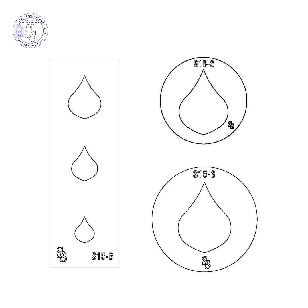 SILHOUETTE DIE S15 SHAPE 55 FAT POINTED TEARDROP