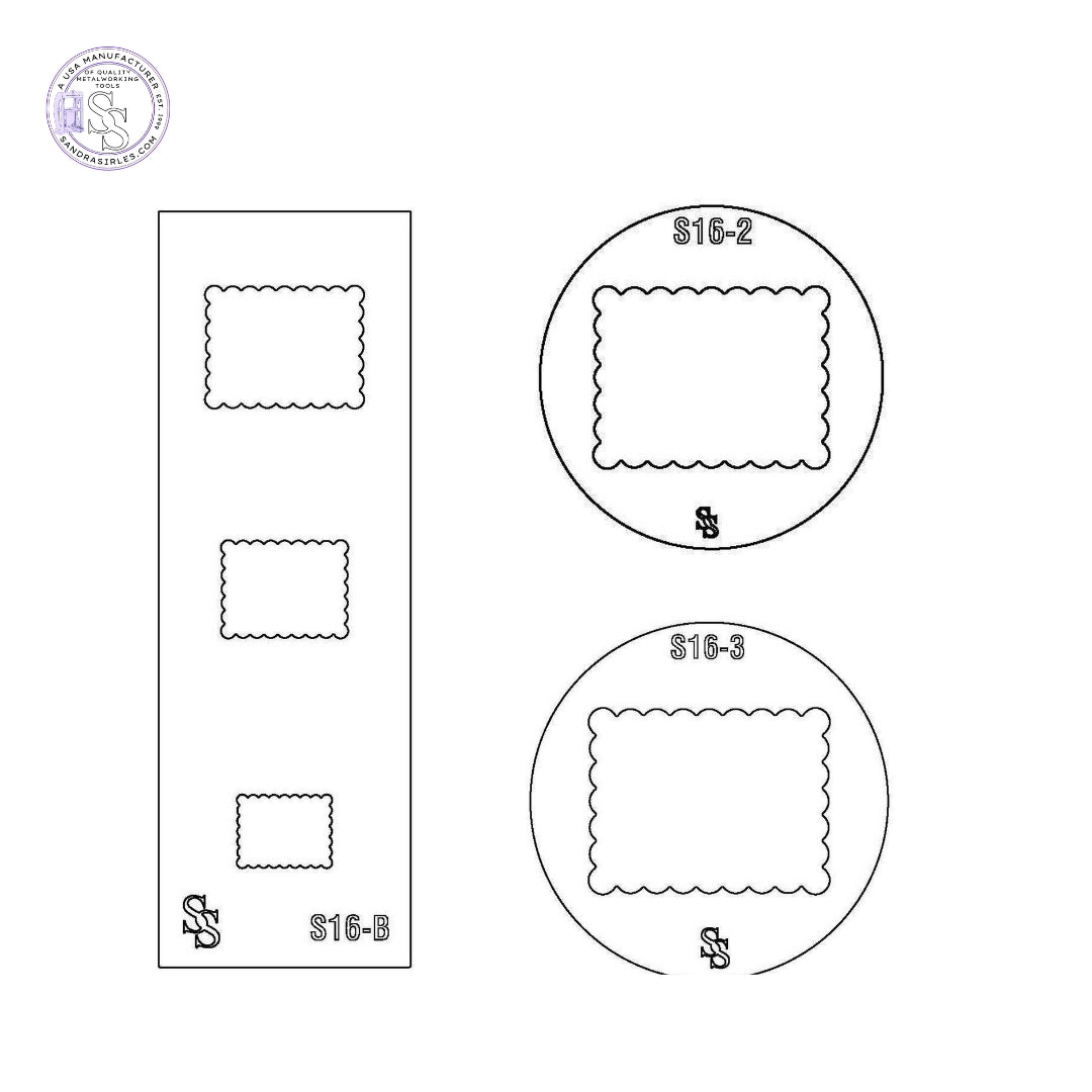 SILHOUETTE DIE S16 SCALLOP RECTANGLE