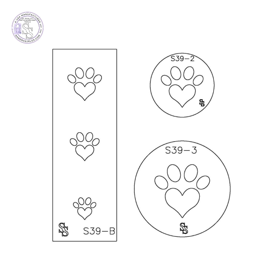 SILHOUETTE DIE S39 HEART / PAW DESIGN