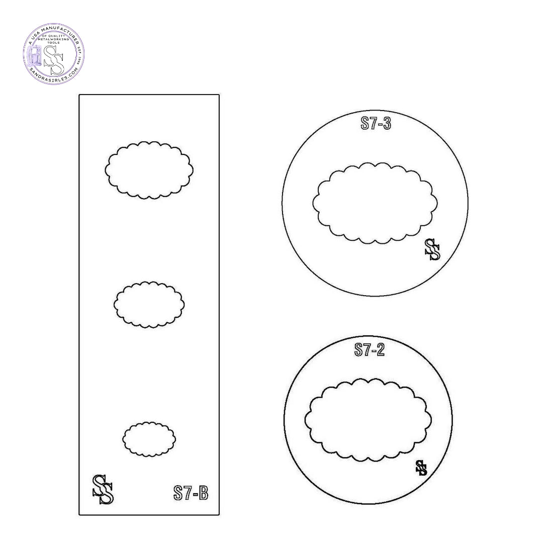SILHOUETTE DIE S7 SCALLOP OVAL