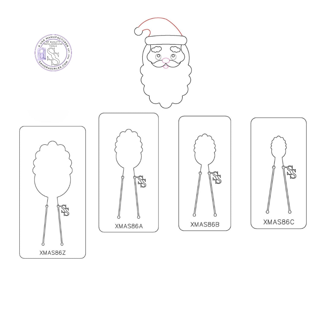 PANCAKE DIE XMAS86 SANTA/BEARD