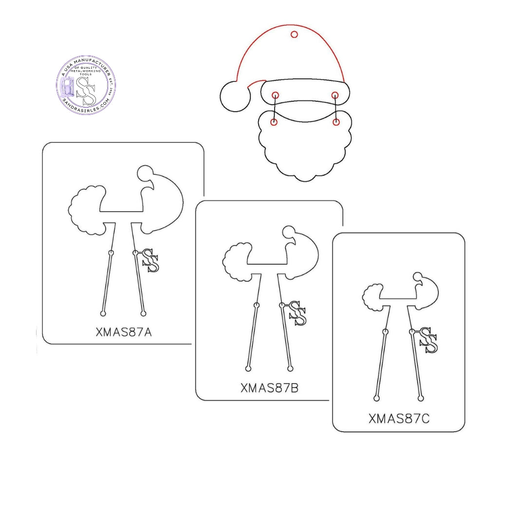 PANCAKE DIE XMAS87 SANTA HAT/BEARD SET