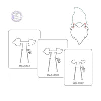 PANCAKE DIE XMAS89 GNOME HAT/BEARD SET