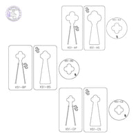 XS1 TRIO: EXACT SIZE FORMING DIE TRIO SETS: 1 SILHOUETTE DIE, 1 PANCAKE DIE & 1 SPACER DIE