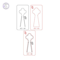 XS1 TRIO: EXACT SIZE FORMING DIE TRIO SETS: 1 SILHOUETTE DIE, 1 PANCAKE DIE & 1 SPACER DIE