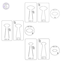 XS6 TRIOS: EXACT SIZE FORMING DIE TRIO SETS: 1 SILHOUETTE DIE, 1 PANCAKE DIE, 1 SPACER DIE