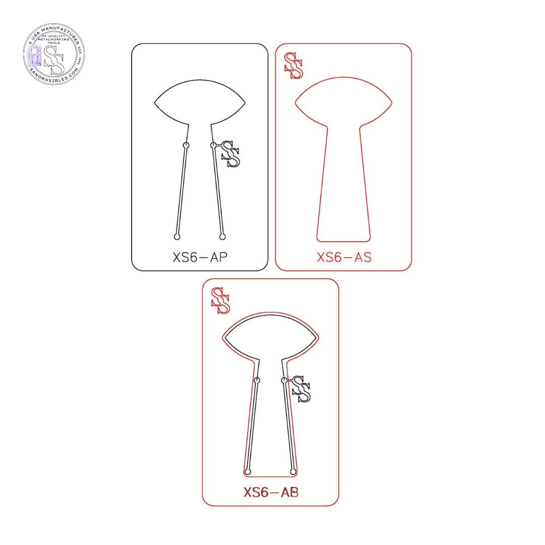 XS6 TRIOS: EXACT SIZE FORMING DIE TRIO SETS: 1 SILHOUETTE DIE, 1 PANCAKE DIE, 1 SPACER DIE