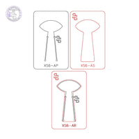 XS6 TRIOS: EXACT SIZE FORMING DIE TRIO SETS: 1 SILHOUETTE DIE, 1 PANCAKE DIE, 1 SPACER DIE