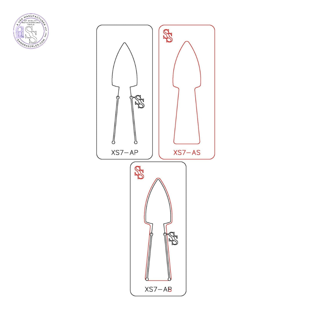 XS7 TRIOS: EXACT SIZE FORMING DIE TRIO SETS: 1 SILHOUETTE DIE, 1 PANCAKE DIE, 1 SPACER DIE